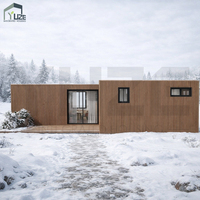 Maison conteneur résidentielle modulaire préfabriquée de grande taille (40 pieds x 20 pieds) avec revêtement WPC, design personnalisé, 1 à 3 chambres