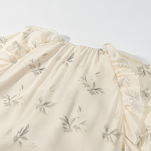 Abito Midi da Donna Personalizzato 2026 con Volant a Strati e Fiocco, Maniche Lunghe, Orlo a Balze Stile Vintage, OEM/ODM da Fabbrica di <span class=keywords><strong>Abbigliamento</strong></span> Cinese - Product Image 4