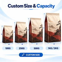 Sachet de thé Pu'er en aluminium personnalisé à huit soudures latérales pour la vente au détail et en gros