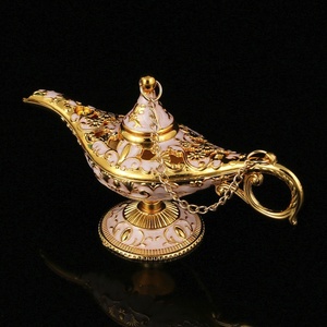 Lámpara Mágica de Aladino, Lámpara de los Deseos Rusa, Lámpara de Metal de Fantasía, Estilo del Sudeste Asiático, Decoración para Sala de Estar, Adorno Artesanal - Product Image 3