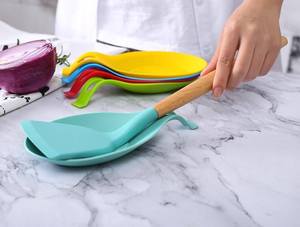 Repose-cuillère et tapis anti-goutte en silicone, support pour ustensiles de cuisine pour cuisson sur cuisinière - Product Image 4