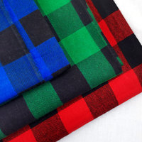Buffalo-Check-Design Baumwollflanell-Stoff Rot-Schwarz/Grün-Schwarz/Blau-Schwarz für Hemden oder Pyjamas