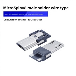 Cable de Carga <span class=keywords><strong>Micro5PIN</strong></span> de Bronce Fosforoso con Conector Macho V8 para Android ZX, Cable de Terminal de Corriente Tipo Bonding 3A - Product Image 2