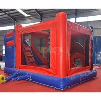 Le château gonflable de dessin animé le plus populaire jouets d'amusement videur gonflable avec toboggan commercial Spiderman gonflable Bounce House