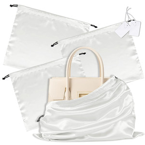 Sacs à cordon en satin de luxe de haute qualité pour sacs à main, chaussures, perruques, sacs de rangement anti-poussière en soie satinée avec logo personnalisé - Product Image 2
