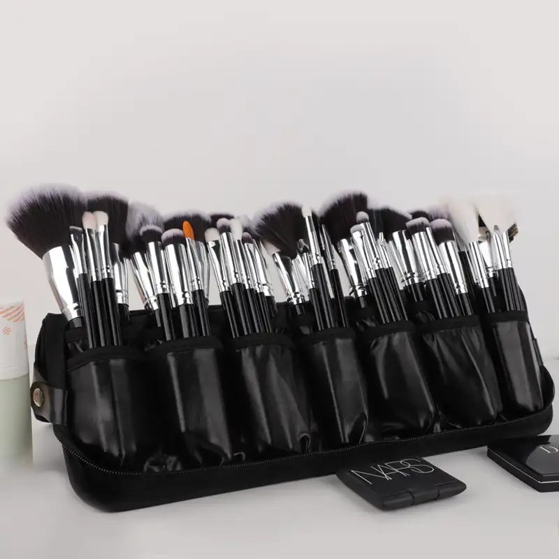 Make Up Brushes 40pcs Premium Black Private Label Custom Wooden Handle Synthetic Hair Cosmetic Beauty Make Up Makeup Brushes Set