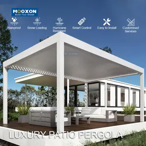 Motorisierte Aluminium-Pavillon-Kits, wasserdichtes elektrisches Dach, Terrasse, Terrasse, im Freien, Luxus, motorisiert, 4x4, 4x6, 3x3, 4x4