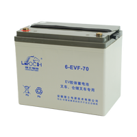 Batterie GEL rechargeable 12V 70Ah 6-EVF-70 sans entretien pour chariot élévateur électrique, gerbeur d'entrepôt, pack de stockage à décharge profonde