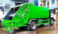 Camion compacteur léger de petite taille HOWO 4X2 5T 6T 8T, camion à ordures Shacman, camion de collecte des déchets, camion d'assainissement municipal