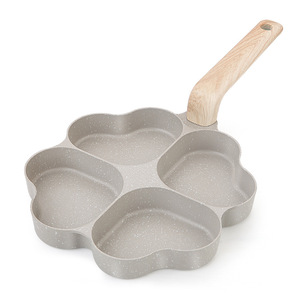 Four Hole Breakfast <b>Pan</b> Heart Shaped Maifan Stone Nonstick Egg <b>Pan</b> Mini Frying <b>Pan</b> Household Use - Product Image 4