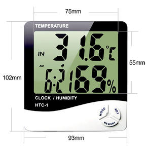 Thermomètre hygromètre numérique électronique LCD pour intérieur et extérieur, station météo, horloge HTC-1 HTC-2 - Product Image 4