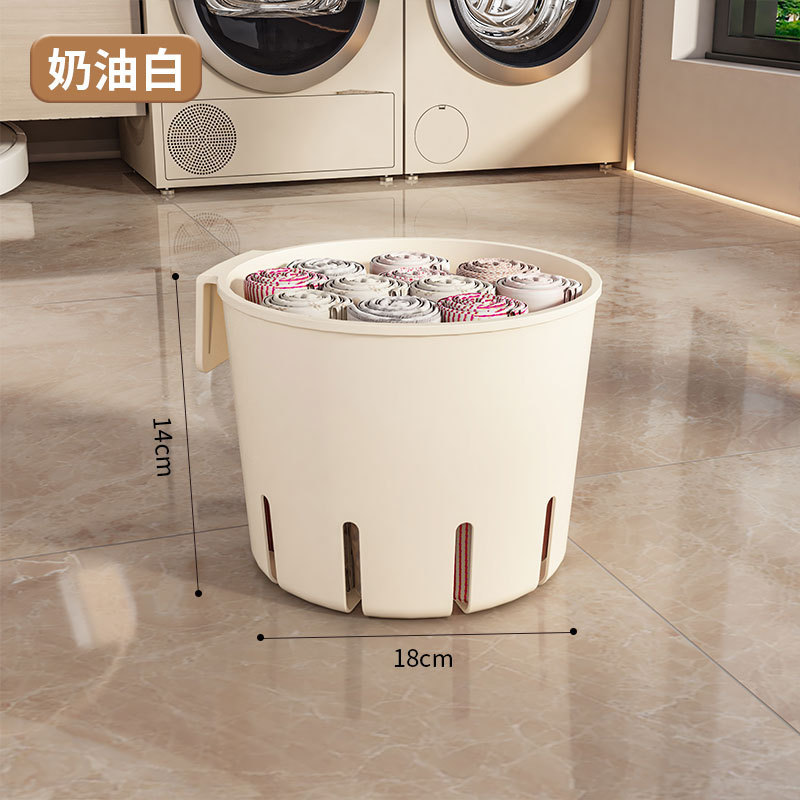 Small laundry basket, cream white