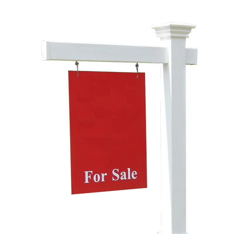Sam UK vendita calda facile da montare resistente ai raggi UV in plastica bianca Pvc immobiliare yard Sign Real Estate Sign Post