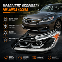 Phares projecteurs LED VAHID RGB DRL à commande par application, 6000LM 12V, directement de l'usine pour Honda Accord 9.5ème génération 2013-2017, haute puissance