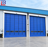 Pintu Lipat PVC Everbesten High Speed Door 0.6-1.2 m/s, Pintu Tirai PVC Lipat untuk Peralatan Pabrik, Akses Tahan Air, Pintu Lipat PVC