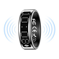Anneau intelligent SR16 avec écran, en acier inoxydable, suivi de santé portable, chargement magnétique pour Android et iOS, surveillance HRV, Smartring