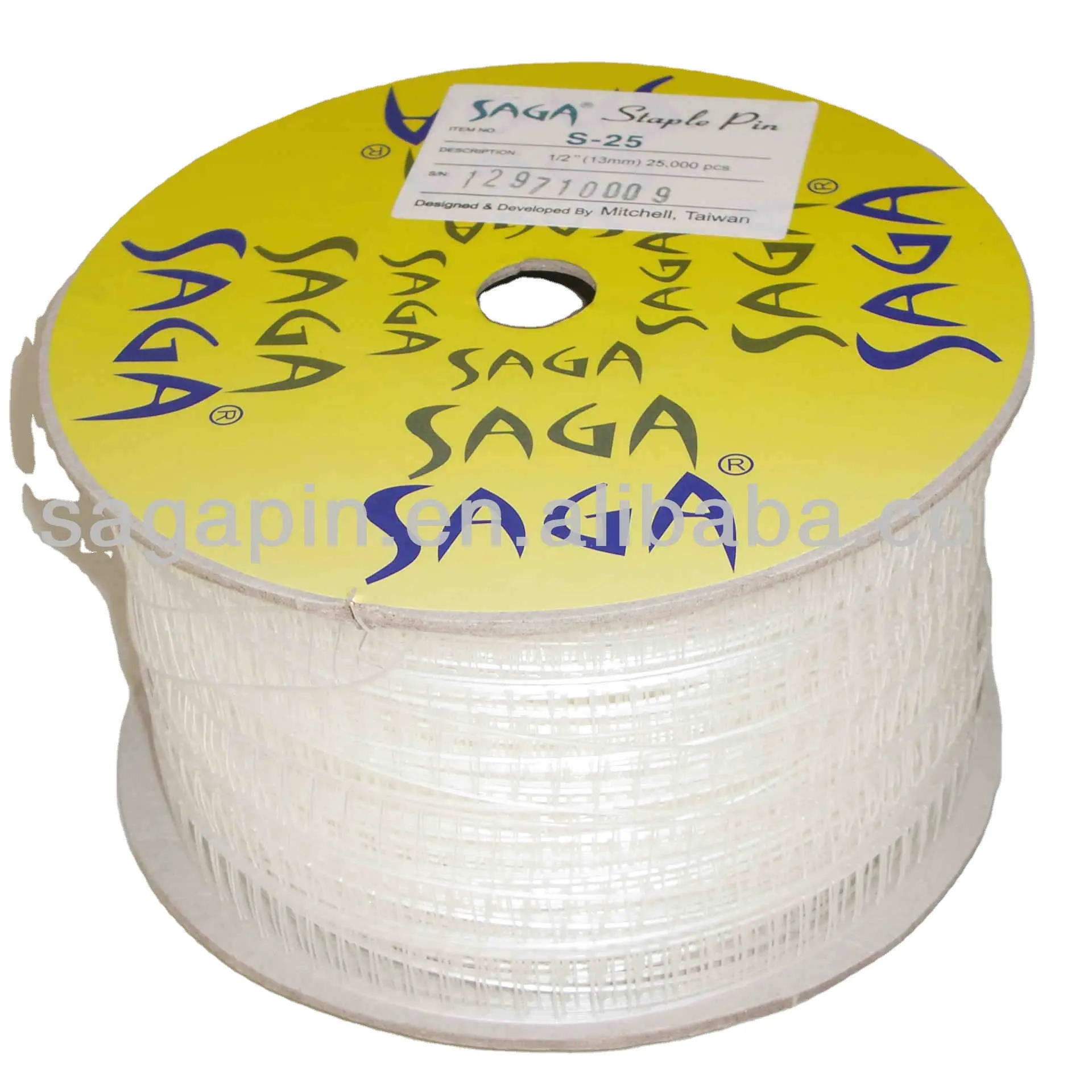 SAGA customized label plastic fastener, jeans washing tag pin,S-25 plastic pins staple