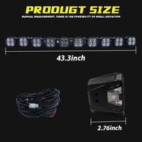 Nouvelle Arrivée 43 Pouces Led Barres Lumineuses Pods 12v 24v Side Shooter 4x4 Off Road Led Spot Light Pods Avec Ambre pour Camions ATV UTV SUV