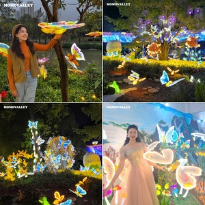 ไฟ LED รูปผีเสื้อแบบไดนามิก โปร่งใส ABS IP65 กันน้ำ เป็นมิตรกับสิ่งแวดล้อม ทนทาน ขนาด 40 ซม. สำหรับตกแต่งภูมิทัศน์ งานแต่งงาน และวันหยุด - Product Image 6
