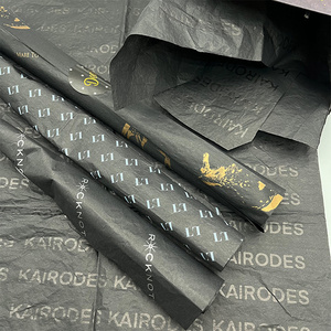 2025 xu hướng mới cá nhân logo màu Đen gói giấy đóng gói thương hiệu mô giấy tờ với logo công ty dán - Product Image 4