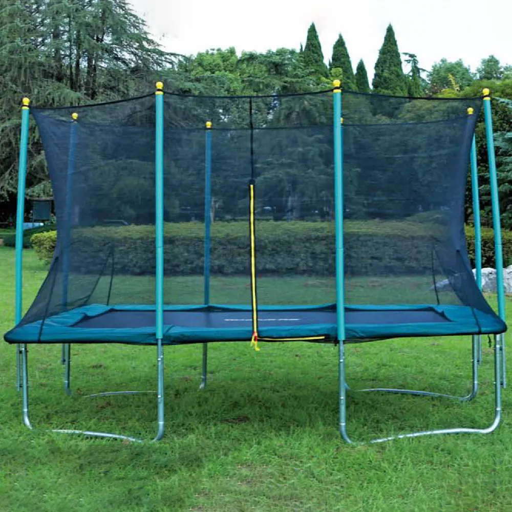 10x10 16x16 10x17 kaki stabil kuat untuk anak-anak dan dewasa trampolin persegi panjang besar luar ruangan trampolin persegi dengan jaring tertutup