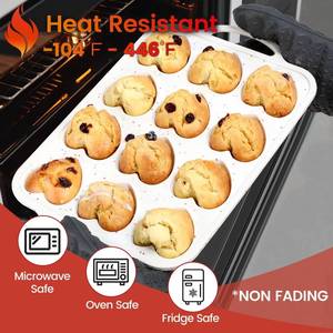 Molde para Pastel y Muffins de Silicona en Forma de Corazón, con Marco Metálico Reforzado, Antiadherente, Libre de BPA, 12 Cavidades, Marca MUYULINS - Product Image 6