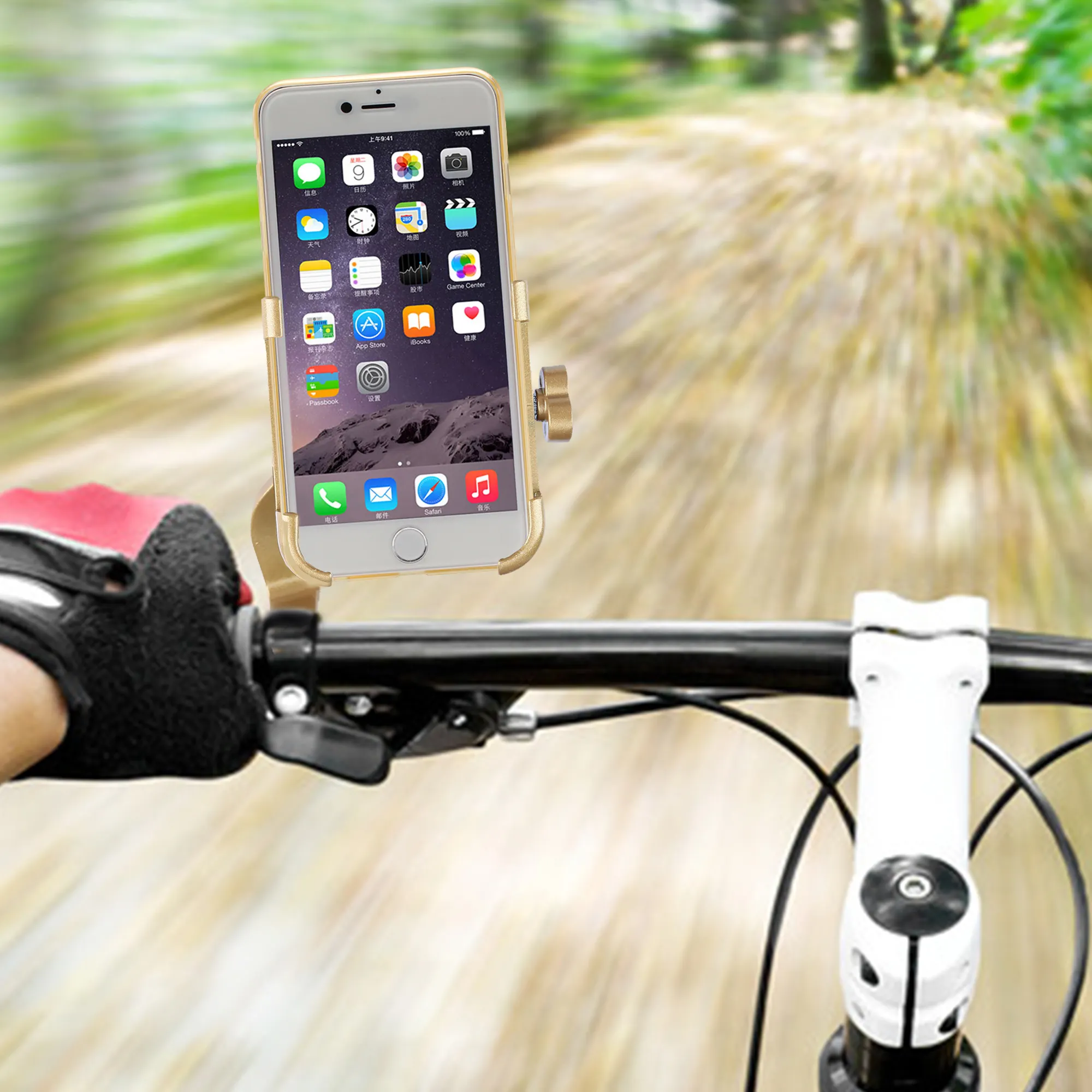 ที่ยึดโทรศัพท์มือถือจักรยาน360องศา,ที่ยึดจักรยานแบบปรับได้สำหรับมอเตอร์ไซค์