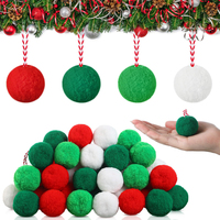 Nouveau coloré laine boule chaîne cercle forme pompons pour mur/arbre de noël décoration bricolage vacances décor