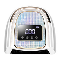 Lámpara de Uñas UV LED Inalámbrica de Alta Potencia Secador Profesional de Uñas de Gel Luz de Curado Recargable Sin Cable con Base Metálica