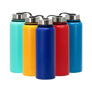 Sports Travel Bottle Vacuum Metal Water Flask Double Wall Insulated 32OZ Stainless Steel Water Bottle With Custom Logo