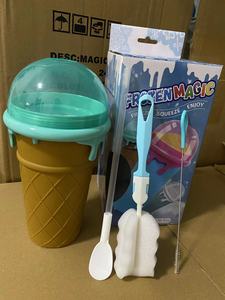 Vente en gros de gobelets magiques à presser de 500 ml en silicone pour faire des glaces et des slushies, réutilisables et durables - Product Image 6