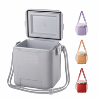 Glacière robuste 10L en plastique rigide avec bandoulière, faible MOQ, maintien au frais jusqu'à 72 heures pour canettes, boissons et bière