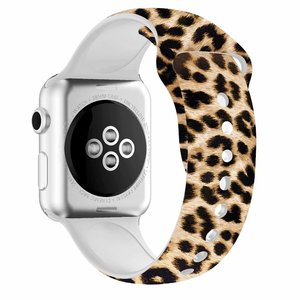 <span class=keywords><strong>Bracelet</strong></span> en Silicone imprimé léopard pour <span class=keywords><strong>Apple</strong></span> <span class=keywords><strong>Watch</strong></span>, pour iWatch série 7 6 SE 5 4 3 2, pour femmes - Product Image 6