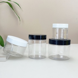 In Stock 100g 150g 200g Black White Pet <b>Plastic</b> Body Butter Cosmetic Cream <b>Jar</b> With Glod Silver Black White <b>Plastic</b> Lid - Product Image 6
