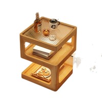 Table de Chevet Moderne Simple en Bois Massif avec Rangement, Style Crème Personnalisable, pour Chambre à Coucher et Salon, Meuble de Maison