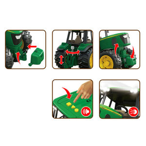 <span class=keywords><strong>Grand</strong></span> ensemble de jeu de ferme en plastique tracteurs à friction à l'échelle 1 16 avec lumière et son - Product Image 5