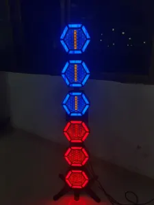 Светодиодный ретро-светильник с дополнительным светом, 6 шт., 60 Вт, RGB-вспышка, сценическое освещение