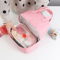 Sac isotherme pour déjeuner à deux niveaux avec intérieur réfléchissant, idéal pour les pique-niques, les voyages et la préparation des repas