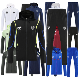 2526 venta al por mayor Tailandia calidad All Football Club Equipo Nacional manga larga entrenamiento cortavientos hombres chaqueta de fútbol con capucha - Product Image 4