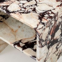 Table de chevet Stonekocc moderne en marbre Calacatta Viola naturel, mobilier de luxe pour chambre d'hôtel, écologique et durable