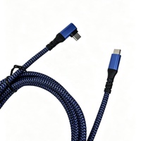 Câble USB-C Ultra 90° à design ergonomique, USB 3.1 Gen2, vitesse fulgurante 10 Gbit/s, charge rapide PD 100W 5A, blindage tressé en nylon