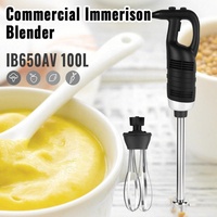 Blender Elektrik Komersial 250W Heavy Duty Hand Mixer Kecepatan Variabel Mixer Tongkat Dapur Pisau Baja Tahan Karat 304