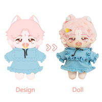 Poupée en peluche 3D personnalisée 20 cm, style star Kpop, poupée de dessin animé, fabrication OEM, jouet en peluche doux