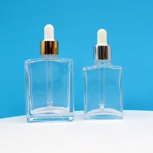 Empty Flat square Cuticle Oil Essential Oil Body Oil Container 30ml 50ml <b>100ml</b> Frosted <b>Glass</b> square Dropper <b>Bottle</b> - Product Image 2