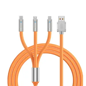 Universal Multiple Charge Cord 3 in 1 Multi Charging Cable Fast Charging USB Cable for Cell Phone