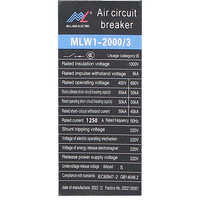 ACB 3200A 5000A Smart 3000A 2000A Disjoncteur à air 1600 Amp 3P 4000A (Acb) 1250A 630 A 400A 2500A