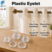Œillets en plastique artificiels teints multi-tailles pour vêtements, durables, écologiques, imprimés à l'écran, promotionnels et fantaisie, vente en gros