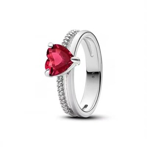 Anillo de Mujer Original <span class=keywords><strong>Pando</strong></span>, Chapado en Oro de 18K con Circonita, Estilo Lujoso y Ligero, Anillos de Boda para Pareja, Joyería Popular, Éxito de Ventas, Festivales - Product Image 4