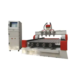 Roteador cnc de madeira rotativo, 4 eixos, roteador 3d cnc 1200x 2400