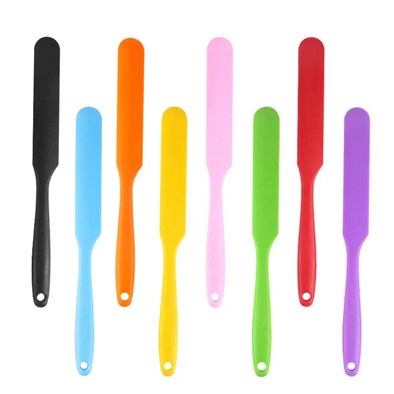 Spatule en silicone grattoir à long manche mélangeur de crème à gâteau grattoir à pâte outils de confiserie accessoires de cuisine